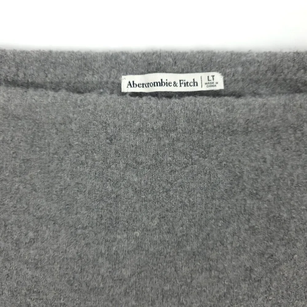 NEW Abercrombie Off-The-Shoulder Boucle Maxi Sweater Dress Clean Girl 90s Y2k LT
